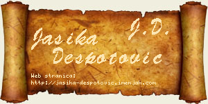 Jasika Despotović vizit kartica